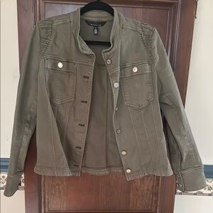 White House Black Market Green Blazer Structured Fit